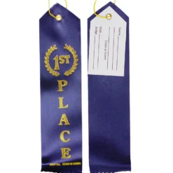 Award Ribbon - First Place Blue 8" (DZ)