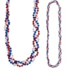 Beads - Braided Red White Blue 42" (DZ)