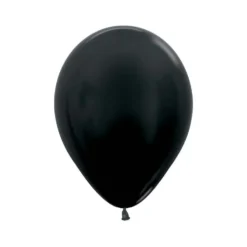 Black Pearlized Latex Balloons 5" (100 PACK)