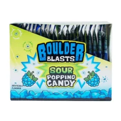 Boulder Blasts Sour Popping Candy - Blue Raspberry (24 PACK)