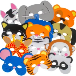 Child Size Foam Animal Face Mask Assortment (DZ)