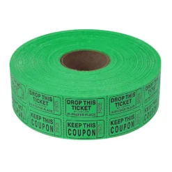 Double Roll Raffle Tickets - Green 2000 Roll (EACH)