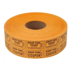 Double Roll Raffle Tickets - Orange 2000 Roll (EACH)
