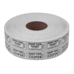 Double Roll Raffle Tickets - White 2000 Roll (EACH)