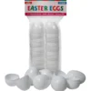 Empty Plastic Easter Eggs - White 2-1/3" (DZ)