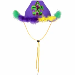 Feather Rimmed Fleur De Lis Cowboy Hat (EACH)
