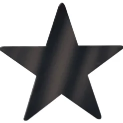 Foil Star Cutout - Black 15" (EACH)