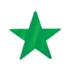 Foil Star Cutout - Green 5" (EACH)
