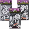 Halloween Velvet Coloring Poster Assorted 8" (EACH)