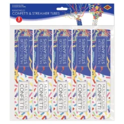 Handheld Confetti & Streamer Tubes (5 PACK)