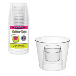 Hard Plastic Bomber Cups 4 oz (12 PACK)
