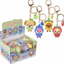 Kawaii Fruit Animal Clip On Assortment 2" (24 PACK)