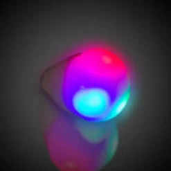 LED Jelly Button Rings - White (24 PACK)