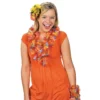 Lei - Polyester Bright Ruffle Petal Flowers 38" (DZ)