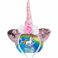Light Up Flip Sequin Unicorn Headband Assorted (EACH)