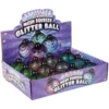 Light Up Mesh Squeeze Glitter Ball Assortment 3" (DZ)