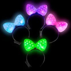 Light Up Plastic Bow Headband Assortment (DZ)