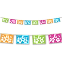 Luau Hibiscus Pennant Banner 12' (EACH)