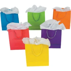 Neon Gift Bag Assortment 9" (DZ)