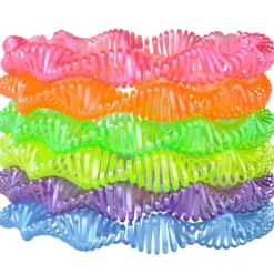 Neon Twist Coil Spring Bracelet Assortment (DZ)