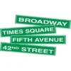 New York City Street Signs Cutouts 24" x 4" (4 PACK)
