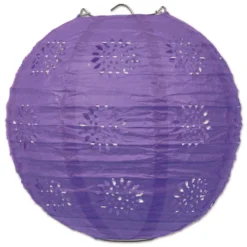 Paper Lace Lantern Purple 8" (3 PACK)