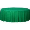 Plastic Table Cover - Round Green 84" (EACH)
