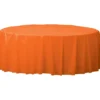 Plastic Table Cover - Round Orange 84" (EACH)