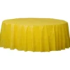 Plastic Table Cover - Round Yellow 84" (EACH)
