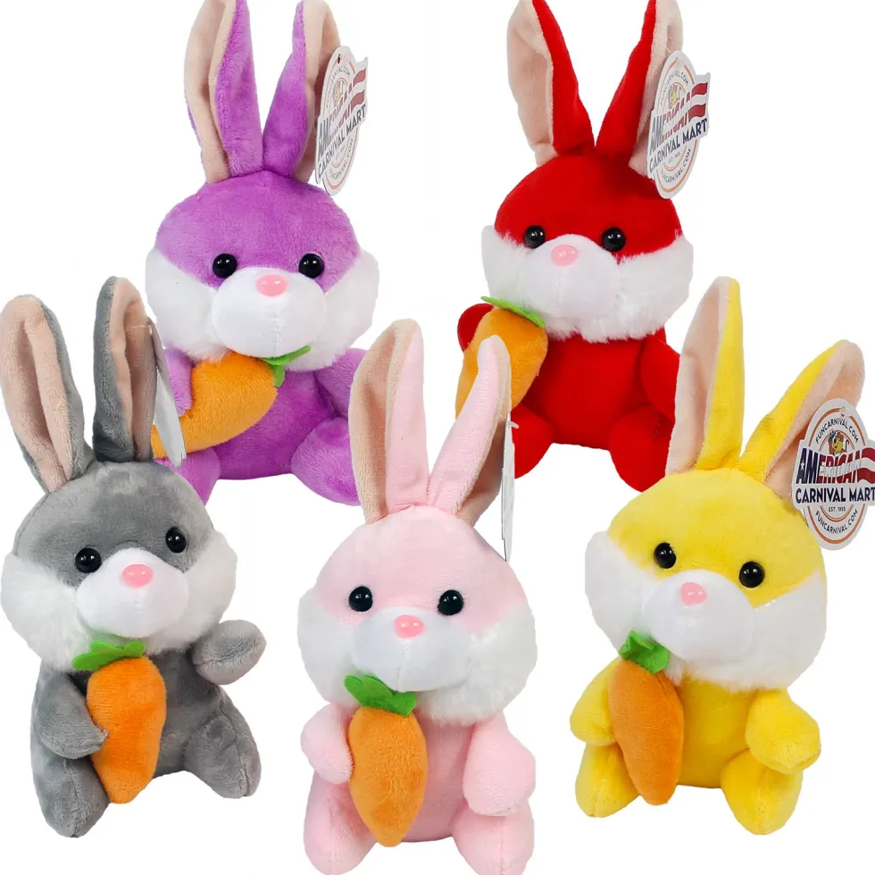 Plush Bunny With Carrot Assortment 6" (DZ)
