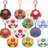 Plush Country Soccer Ball Backpack Clip Assortment 3" (DZ)