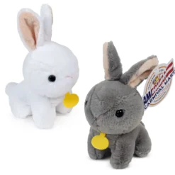Plush Gray And White Bunny Assortment 4.75