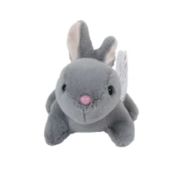 Plush Laying Gray Bunny 6