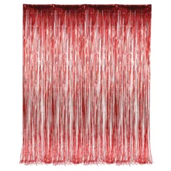 Red Foil Fringe Curtain 36