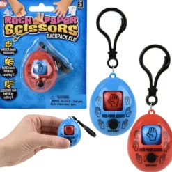 Rock Paper Scissors Backpack Clips 2" (DZ)