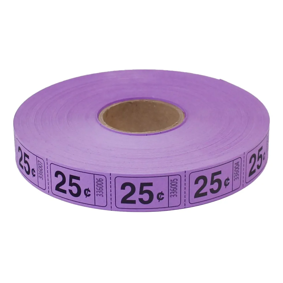 Roll Tickets - 25 Cent - Purple 2000 Roll (EACH)