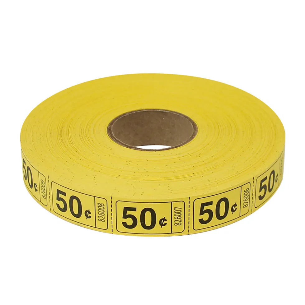 Roll Tickets - 50 Cent - Yellow 2000 Roll (EACH)