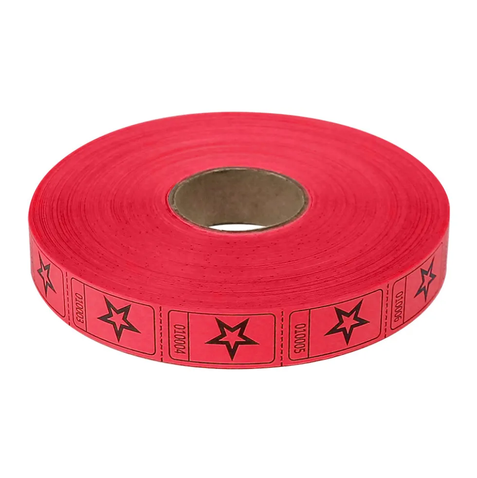 Roll Tickets - Star - Red 2000 Roll (EACH)