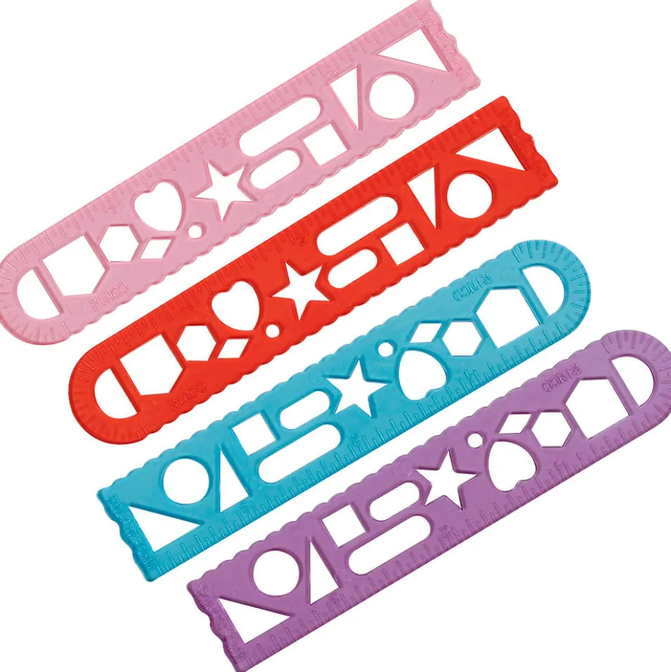 Ruler Stencil Color Assortment 4" (144 PACK)