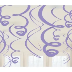 Swirl Decorations Purple 22" (12 PACK)