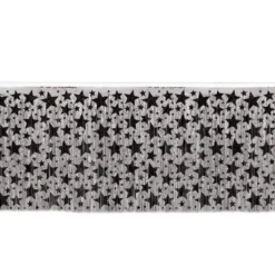 Table Skirt - Silver With Black Stars 30" x 14' (EACH)